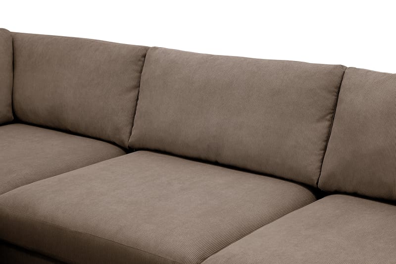 Scandi Djup 4-sits Soffa med Schäslong Vänster i Manchester - Brun - Möbler - Vardagsrum - Soffor - Divansoffa & schäslong