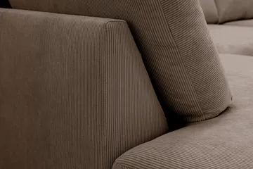 Scandi Djup 4-sits Soffa med Schäslong Vänster i Manchester - Brun - Möbler - Vardagsrum - Soffor - Divansoffa & schäslong