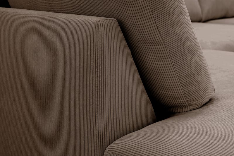 Scandi Djup 4-sits Soffa med Schäslong Vänster i Manchester - Brun - Möbler - Vardagsrum - Soffor - Divansoffa & schäslong