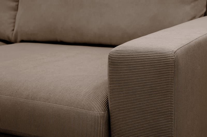 Scandi Djup 4-sits Soffa med Schäslong Vänster i Manchester - Brun - Möbler - Vardagsrum - Soffor - Divansoffa & schäslong