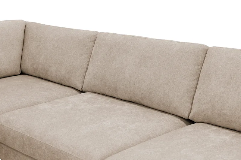 Scandi Djup 4-sits Soffa med Schäslong Vänster i Tyg - Beige - Möbler - Vardagsrum - Soffor - Divansoffa & schäslong