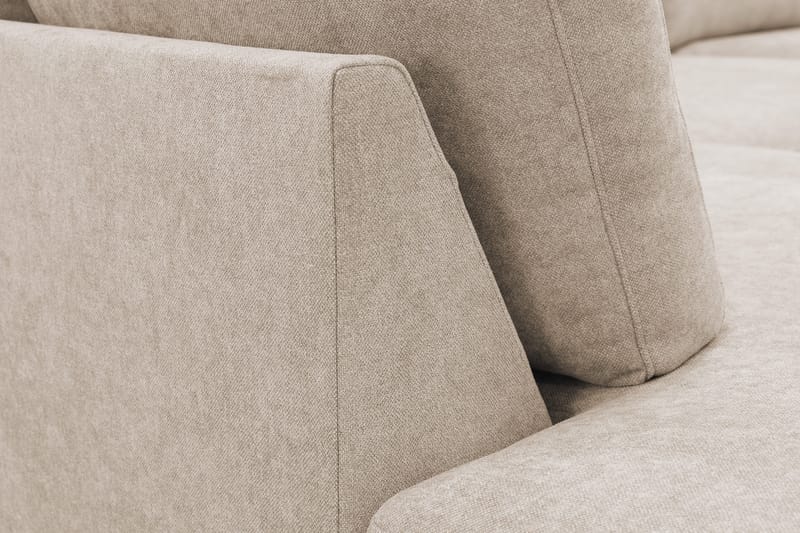 Scandi Djup 4-sits Soffa med Schäslong Vänster i Tyg - Beige - Möbler - Vardagsrum - Soffor - Divansoffa & schäslong
