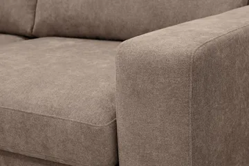 Scandi Djup 4-sits Soffa med Schäslong Vänster i Tyg - Mörkbrun - Möbler - Vardagsrum - Soffor - Divansoffa & schäslong