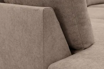 Scandi Djup 4-sits Soffa med Schäslong Vänster i Tyg - Mörkbrun - Möbler - Vardagsrum - Soffor - Divansoffa & schäslong