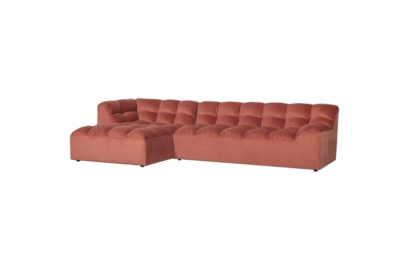 Schäslong Allure - Tvättad sammet rosa, Vänster - Möbler - Vardagsrum - Soffor - Hörnsoffor