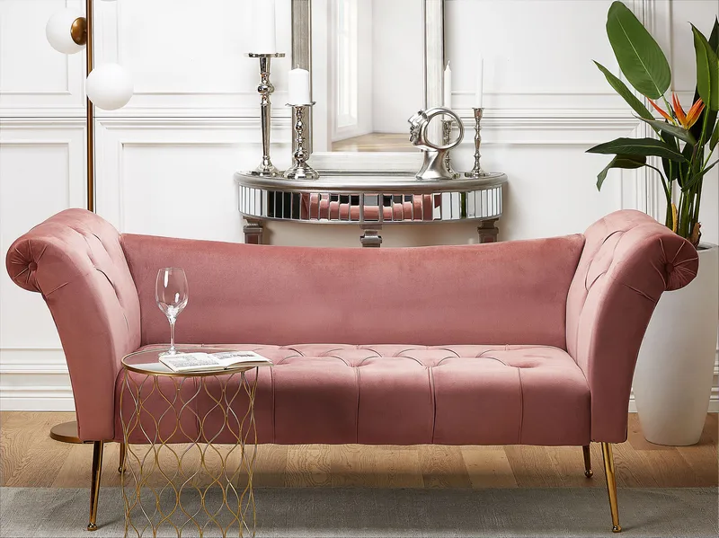Schäslong Nantilly - Rosa - Möbler - Vardagsrum - Fåtöljer - Schäslongfåtöljer & divanfåtöljer