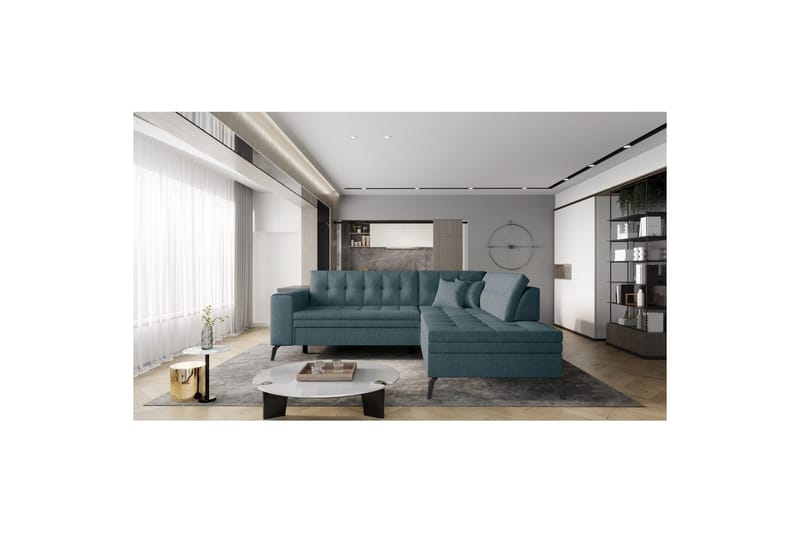 Sektion Eltap Lanvin 260x210x93 cm - Borneo 38, Grön, Höger - Möbler - Vardagsrum - Soffor - Divansoffa & schäslong