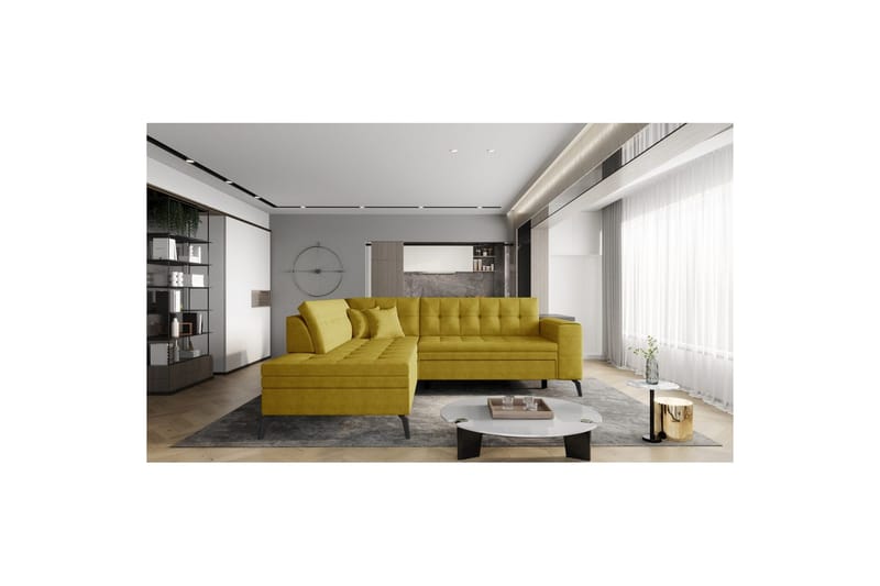 Sektion Eltap Lanvin 260x210x93 cm - Gojo 45, Gul, Vänster - Möbler - Vardagsrum - Soffor - Divansoffa & schäslong