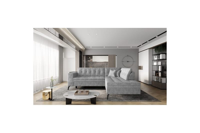 Sektion Eltap Lanvin 260x210x93 cm, Leve 4, Grå, Höger