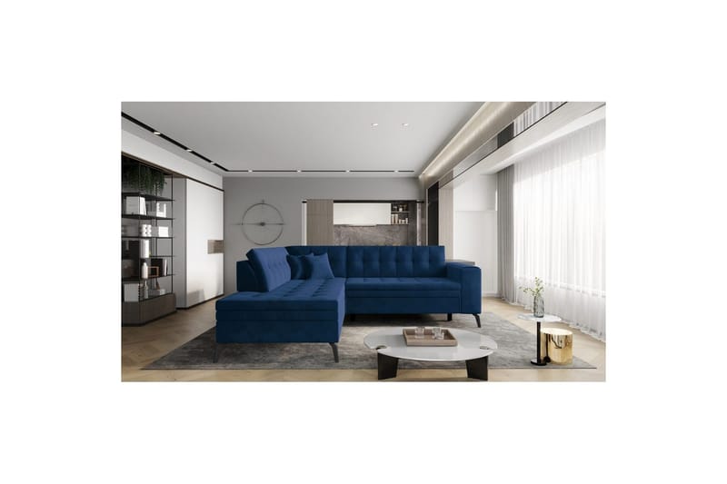 Sektion Eltap Lanvin 260x210x93 cm - Lukso 40, Mörkblå, Vänster - Möbler - Vardagsrum - Soffor - Divansoffa & schäslong
