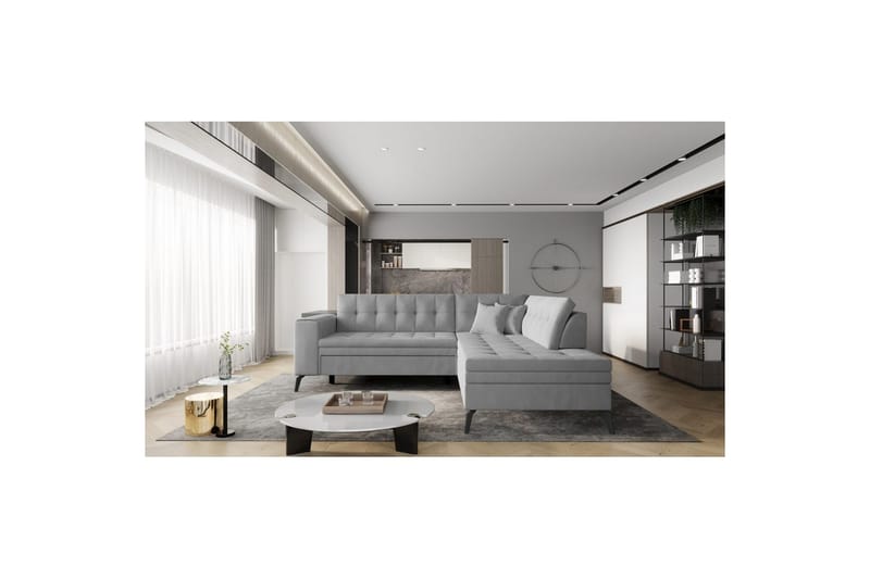 Sektion Eltap Lanvin 260x210x93 cm - Nube 3, Ljusgrå, Höger - Möbler - Vardagsrum - Soffor - Divansoffa & schäslong