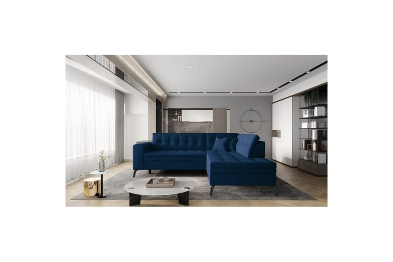Sektion Eltap Lanvin 260x210x93 cm - Nube 40, Blå, Höger - Möbler - Vardagsrum - Soffor - Divansoffa & schäslong