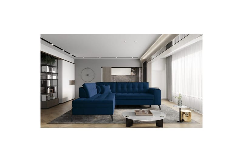 Sektion Eltap Lanvin 260x210x93 cm - Nube 40, Blå, Vänster - Möbler - Vardagsrum - Soffor - Divansoffa & schäslong