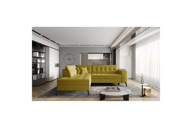 Sektion Eltap Lanvin 260x210x93 cm - Nube 45, Gul, Vänster - Möbler - Vardagsrum - Soffor - Divansoffa & schäslong
