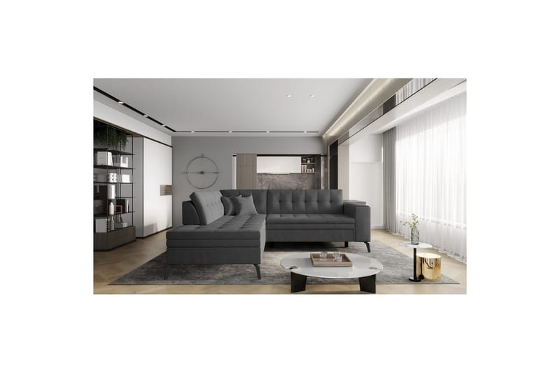 Sektion Eltap Lanvin 260x210x93 cm - Nube 6, Mörkgrå, Vänster - Möbler - Vardagsrum - Soffor - Divansoffa & schäslong