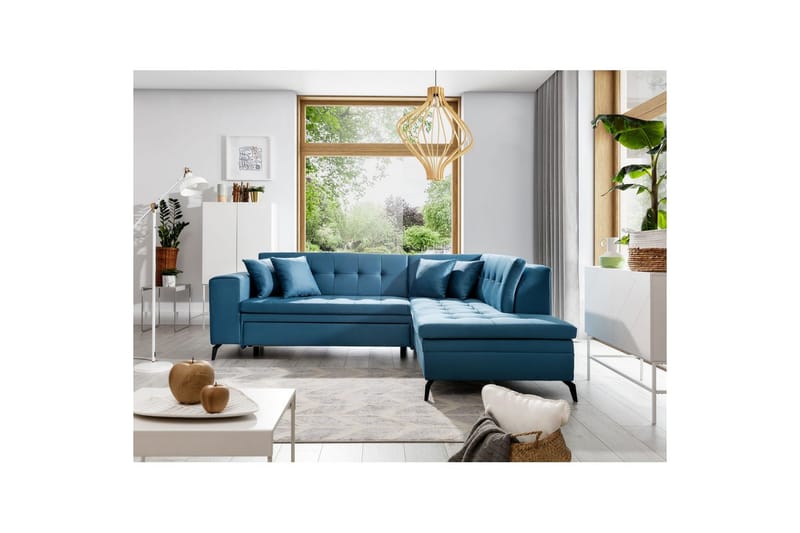 Sektion Eltap Lanvin 260x210x93 cm - Savoi 38, Blå, Höger - Möbler - Vardagsrum - Soffor - Skinnsoffor