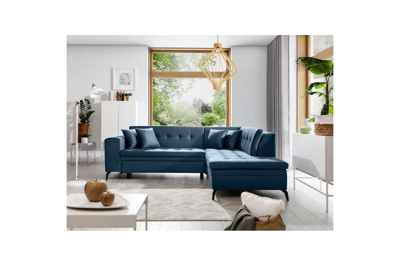Sektion Eltap Lanvin 260x210x93 cm - Savoi 40, Blå, Höger - Möbler - Vardagsrum - Soffor - Skinnsoffor