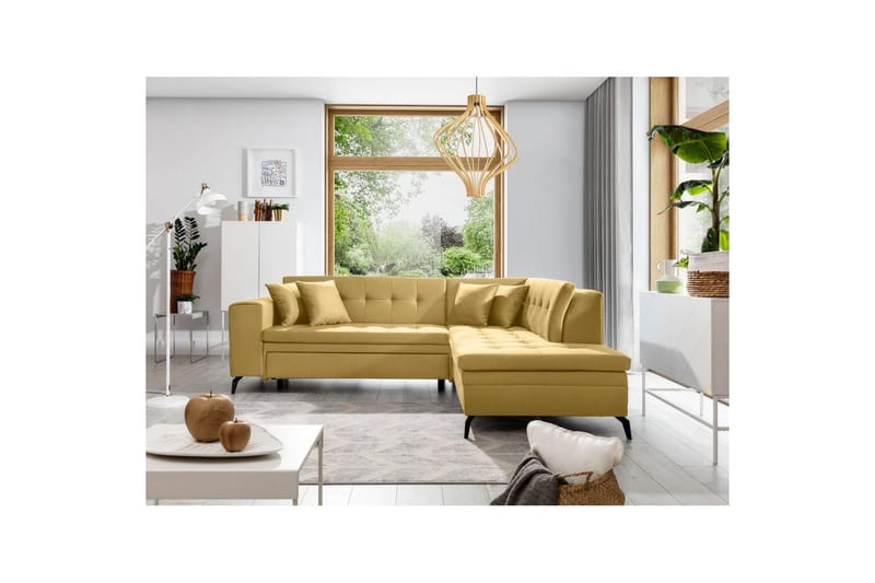 Sektion Eltap Lanvin 260x210x93 cm - Savoi 45, Gul, Höger - Möbler - Vardagsrum - Soffor - Skinnsoffor