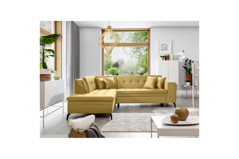 Sektion Eltap Lanvin 260x210x93 cm - Savoi 45, Gul, Vänster - Möbler - Vardagsrum - Soffor - Skinnsoffor