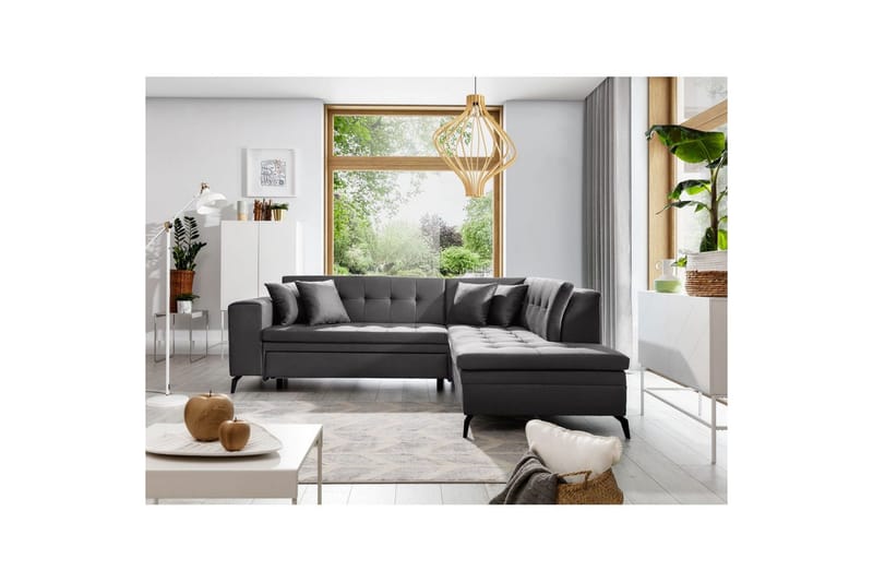 Sektion Eltap Lanvin 260x210x93 cm - Savoi 6, Mörkgrå, Höger - Möbler - Vardagsrum - Soffor - Skinnsoffor