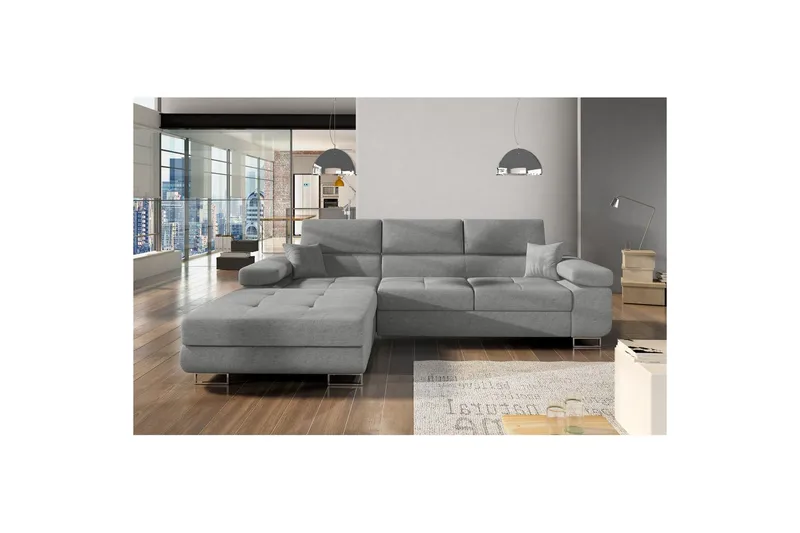 Sektionssoffa Eltap Armando 289x85x203 cm - Gusto 88, Grå, Vänster - Möbler - Vardagsrum - Soffor - Divansoffa & schäslong