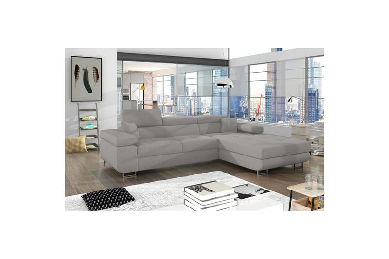 Sektionssoffa Eltap Armando 289x85x203 cm - Jarell 03, Ljusgrå, Höger - Möbler - Vardagsrum - Soffor - Divansoffa & schäslong