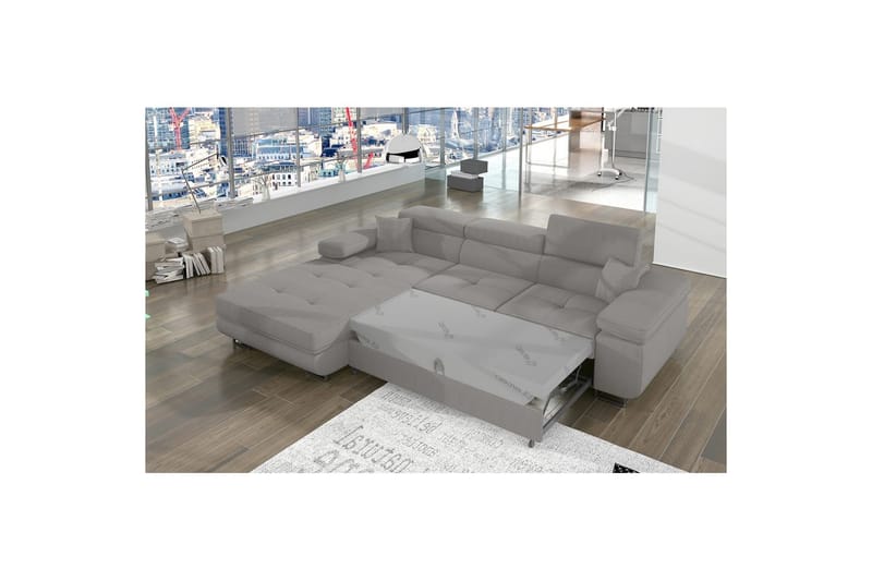 Sektionssoffa Eltap Armando 289x85x203 cm - Jarell 03, Ljusgrå, Vänster - Möbler - Vardagsrum - Soffor - Divansoffa & schäslong