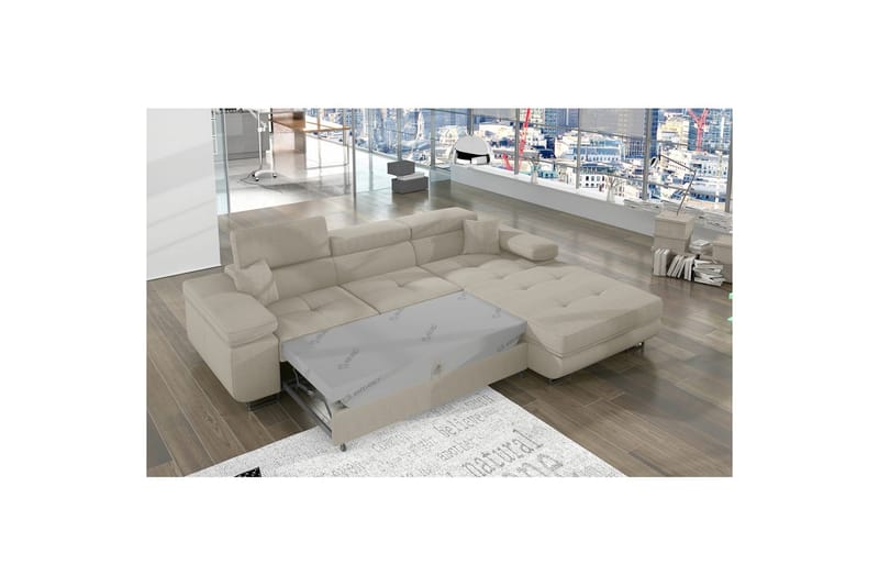 Sektionssoffa Eltap Armando 289x85x203 cm - Jarell 18, Ljusbeige, Höger - Möbler - Vardagsrum - Soffor - Divansoffa & schäslong