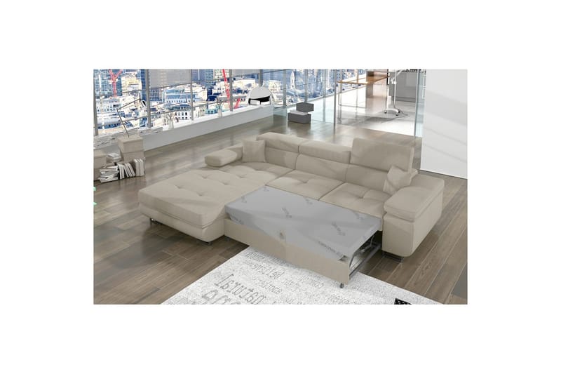 Sektionssoffa Eltap Armando 289x85x203 cm - Jarell 18, Ljusbeige, Vänster - Möbler - Vardagsrum - Soffor - Divansoffa & schäslong