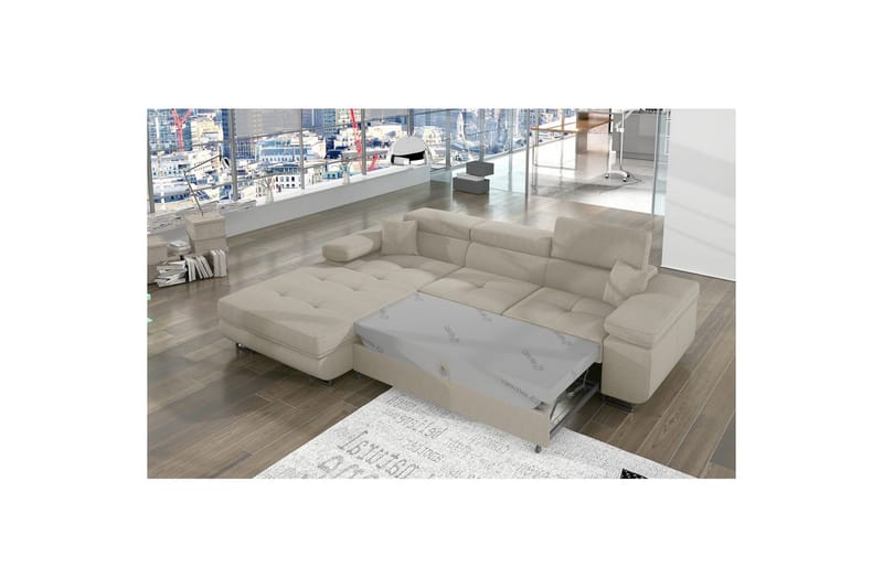 Sektionssoffa Eltap Armando 289x85x203 cm - Jarell 18, Ljusbeige, Vänster - Möbler - Vardagsrum - Soffor - Divansoffa & schäslong