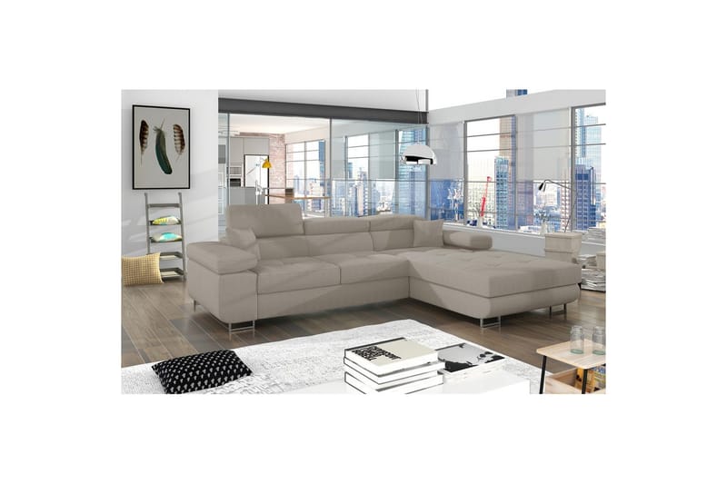 Sektionssoffa Eltap Armando 289x85x203 cm - Jarell 20, Beige, Höger - Möbler - Vardagsrum - Soffor - Divansoffa & schäslong
