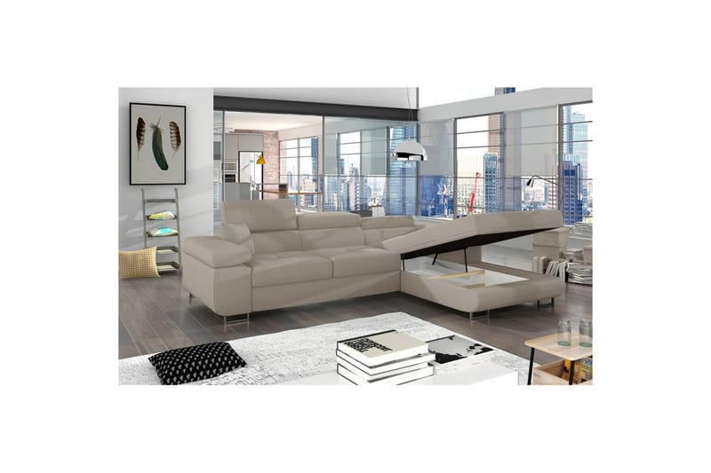 Sektionssoffa Eltap Armando 289x85x203 cm - Jarell 20, Beige, Höger - Möbler - Vardagsrum - Soffor - Divansoffa & schäslong