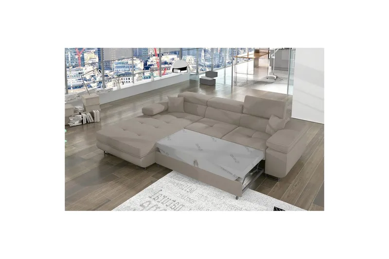 Sektionssoffa Eltap Armando 289x85x203 cm - Jarell 20, Beige, Vänster - Möbler - Vardagsrum - Soffor - Divansoffa & schäslong