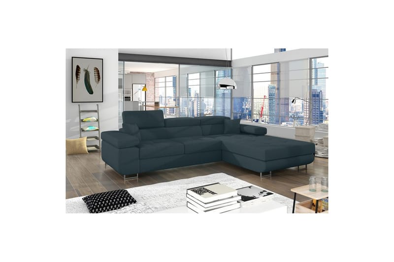 Sektionssoffa Eltap Armando 289x85x203 cm - Jarell 38, Blå, Höger - Möbler - Vardagsrum - Soffor - Divansoffa & schäslong