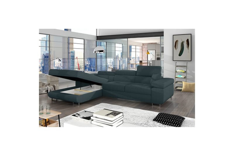 Sektionssoffa Eltap Armando 289x85x203 cm - Jarell 38, Blå, Vänster - Möbler - Vardagsrum - Soffor - Divansoffa & schäslong