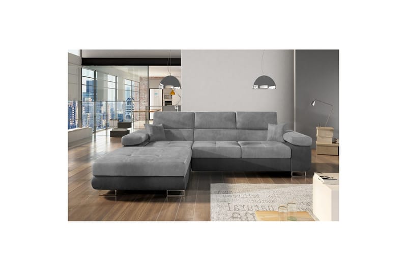 Sektionssoffa Eltap Armando 289x85x203 cm - Monolith 84, Monolith 97, Ljusgrå, Mörkgrå, Vänster - Möbler - Vardagsrum - Soffor - Divansoffa & schäslong
