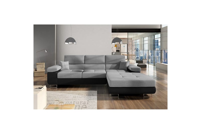 Sektionssoffa Eltap Armando 289x85x203 cm - Sawana 05, Sawana 14, Grå, Svart, Höger - Möbler - Vardagsrum - Soffor - Divansoffa & schäslong