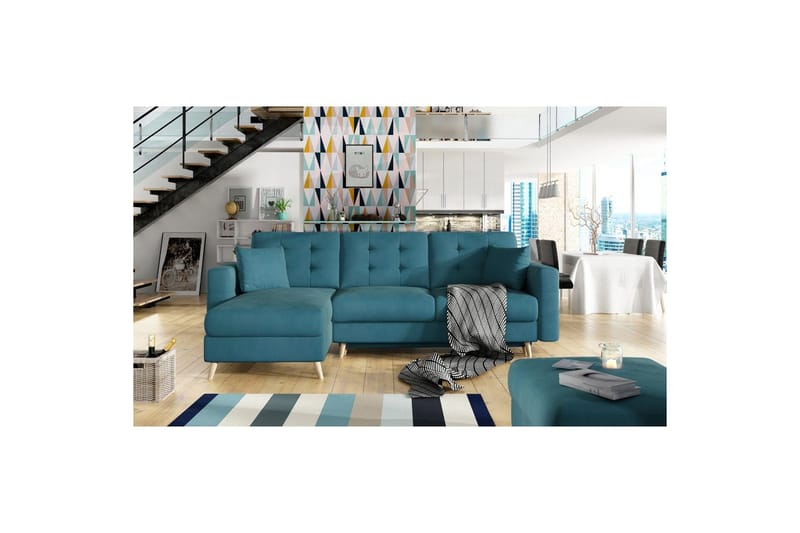 Sektionssoffa Eltap Asgard L 248x93x162 cm, Mat Velvet 75, Grön