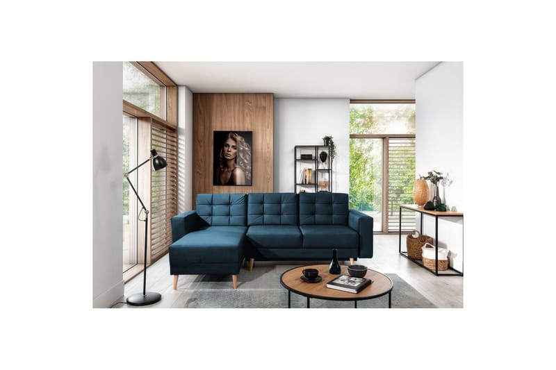 Sektionssoffa Eltap Asgard L 248x93x162 cm - Monolith 77, Blå - Möbler - Vardagsrum - Soffor - Divansoffa & schäslong