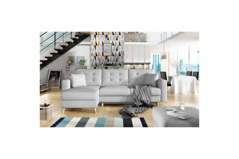 Sektionssoffa Eltap Asgard L 248x93x162 cm, Solid 09, Beige