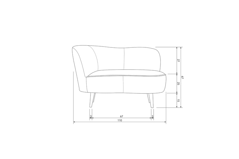 Serra Loungefåtölj - Khaki - Möbler - Vardagsrum - Soffor - 2-sits soffor