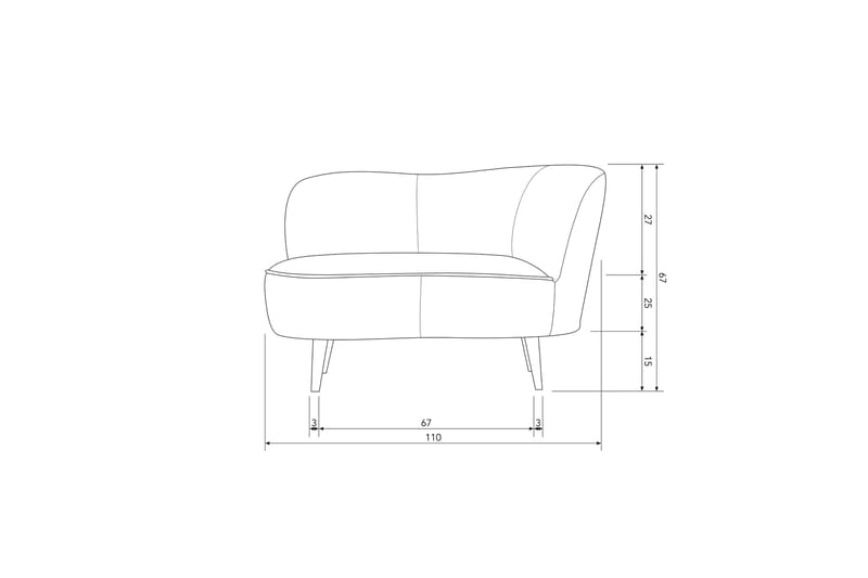 Serra Loungefåtölj - Khaki - Möbler - Vardagsrum - Soffor - 2-sits soffor