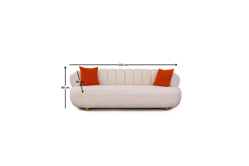 Seylor Soffa 3-sits - Vit - Möbler - Vardagsrum - Soffor - 3-sits soffor