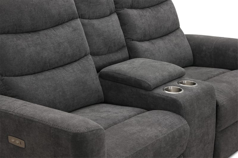 Shano Reclinersoffa 2-sits Elektrisk - Grå - Möbler - Vardagsrum - Soffor - Reclinersoffor & Biosoffor