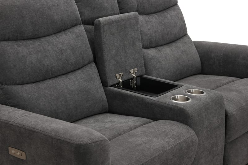 Shano Reclinersoffa 2-sits Elektrisk - Grå - Möbler - Vardagsrum - Soffor - Reclinersoffor & Biosoffor