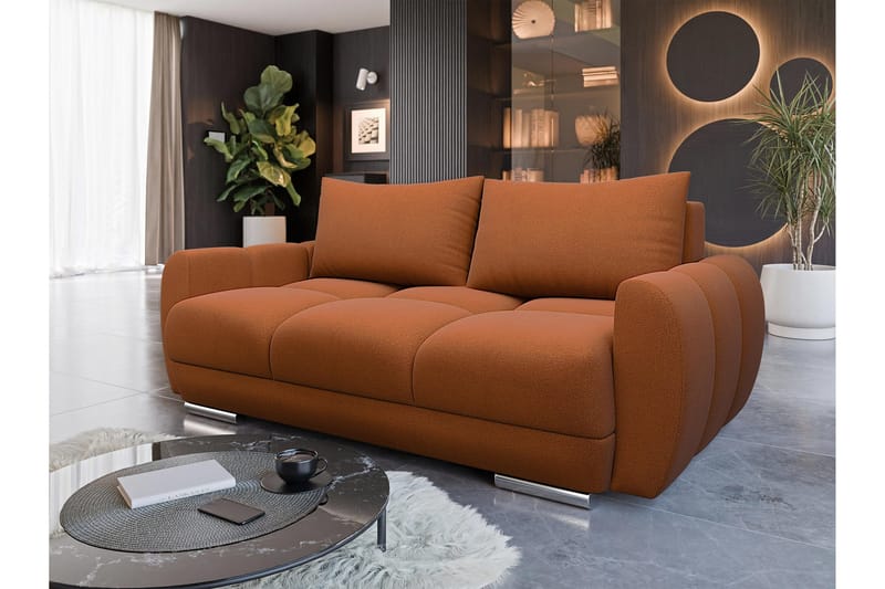 Simerly 3-sits Soffa 186 cm i Bouclé - Terrakotta - Möbler - Vardagsrum - Soffor - 3-sits soffor