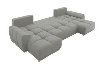 Simerly Bäddsoffa Dubbeldivan 4-sits - Grå - Möbler - Vardagsrum - Bäddsoffor - U bäddsoffa