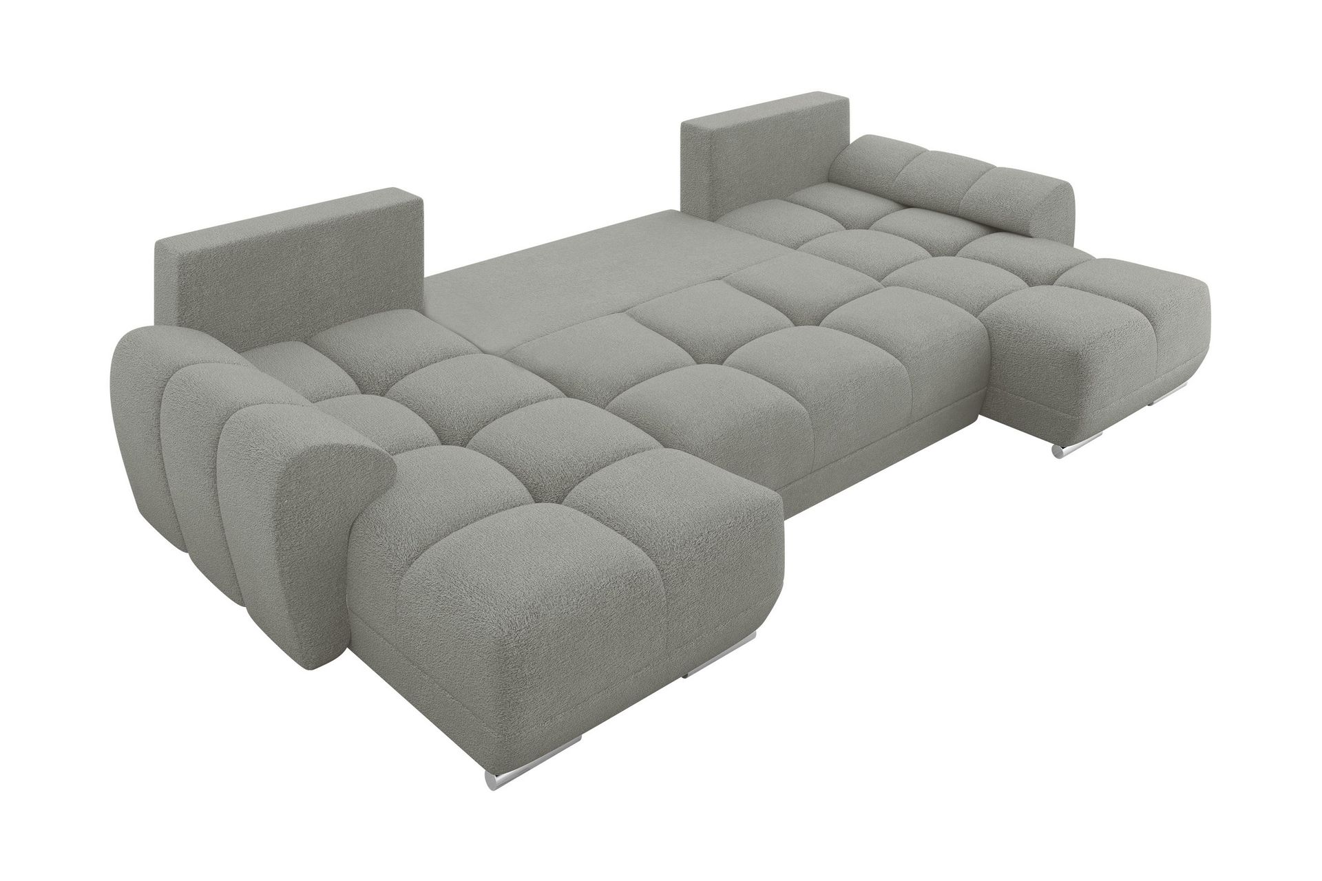 Simerly Bäddsoffa Dubbeldivan 4-sits - Grå - Möbler - Vardagsrum - Bäddsoffor - U bäddsoffa