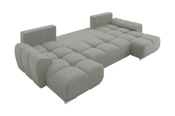 Simerly Bäddsoffa Dubbeldivan 4-sits - Grå - Möbler - Vardagsrum - Bäddsoffor - U bäddsoffa