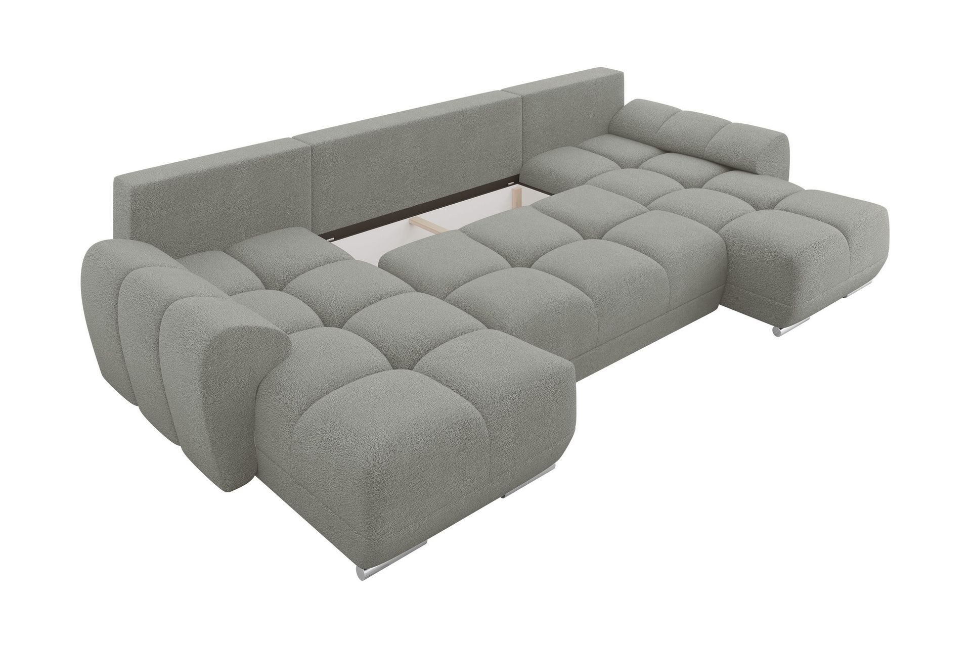 Simerly Bäddsoffa Dubbeldivan 4-sits - Grå - Möbler - Vardagsrum - Bäddsoffor - U bäddsoffa